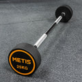 Rubber barbell weights with cast iron core for gym and home use