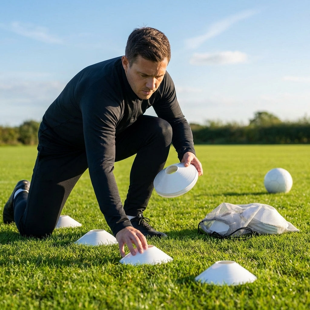 Vibrant flat disc markers for sports training