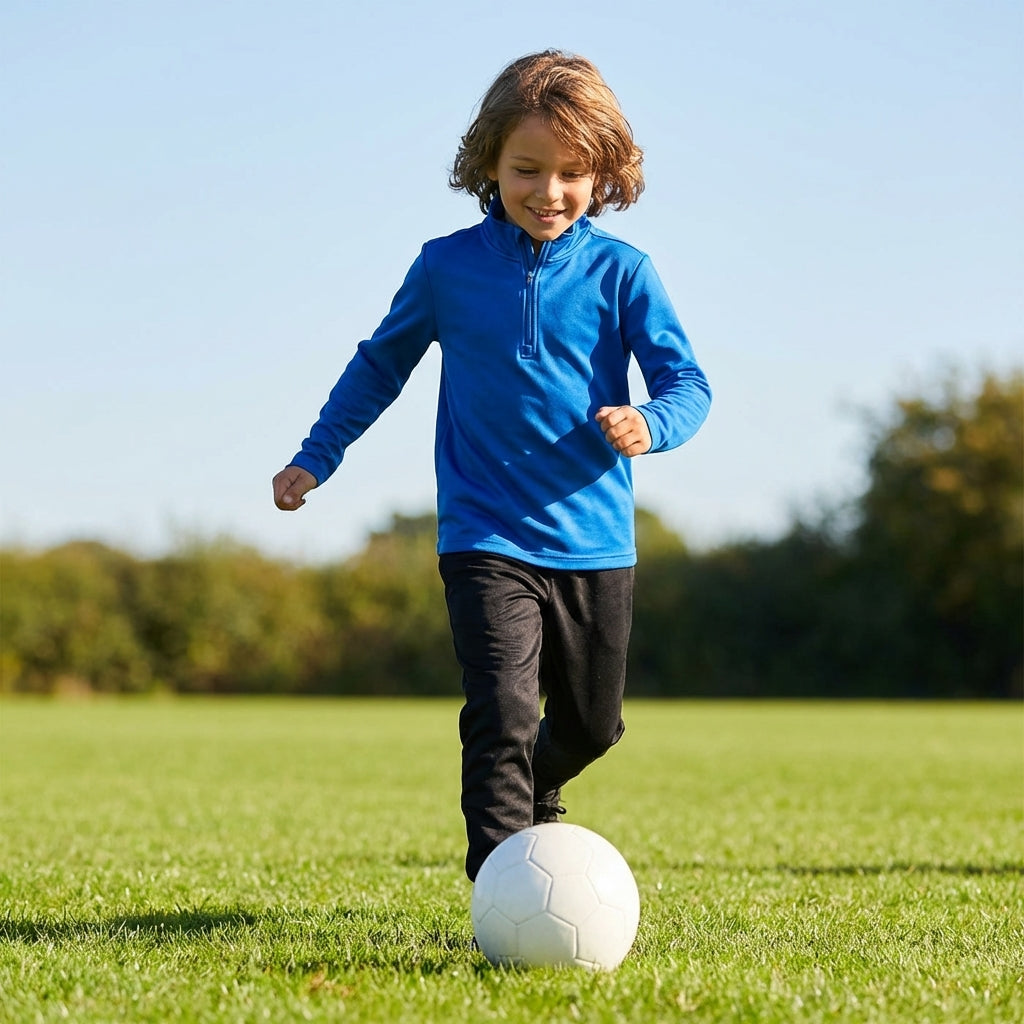 Junior Tracksuit Top in Lightweight Polyester for Sports