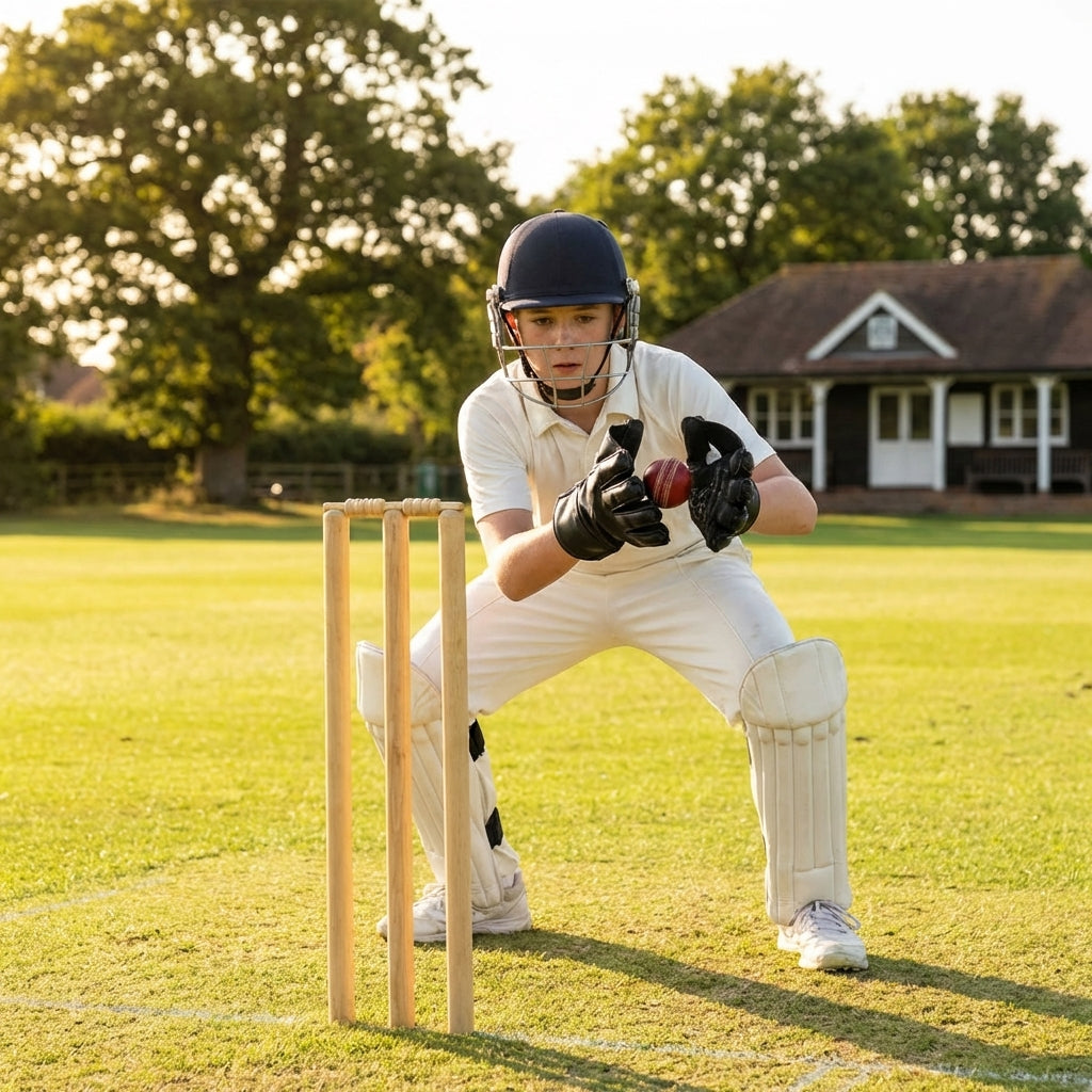 Black Wicket Keeper Gloves for cricket with rubber grip