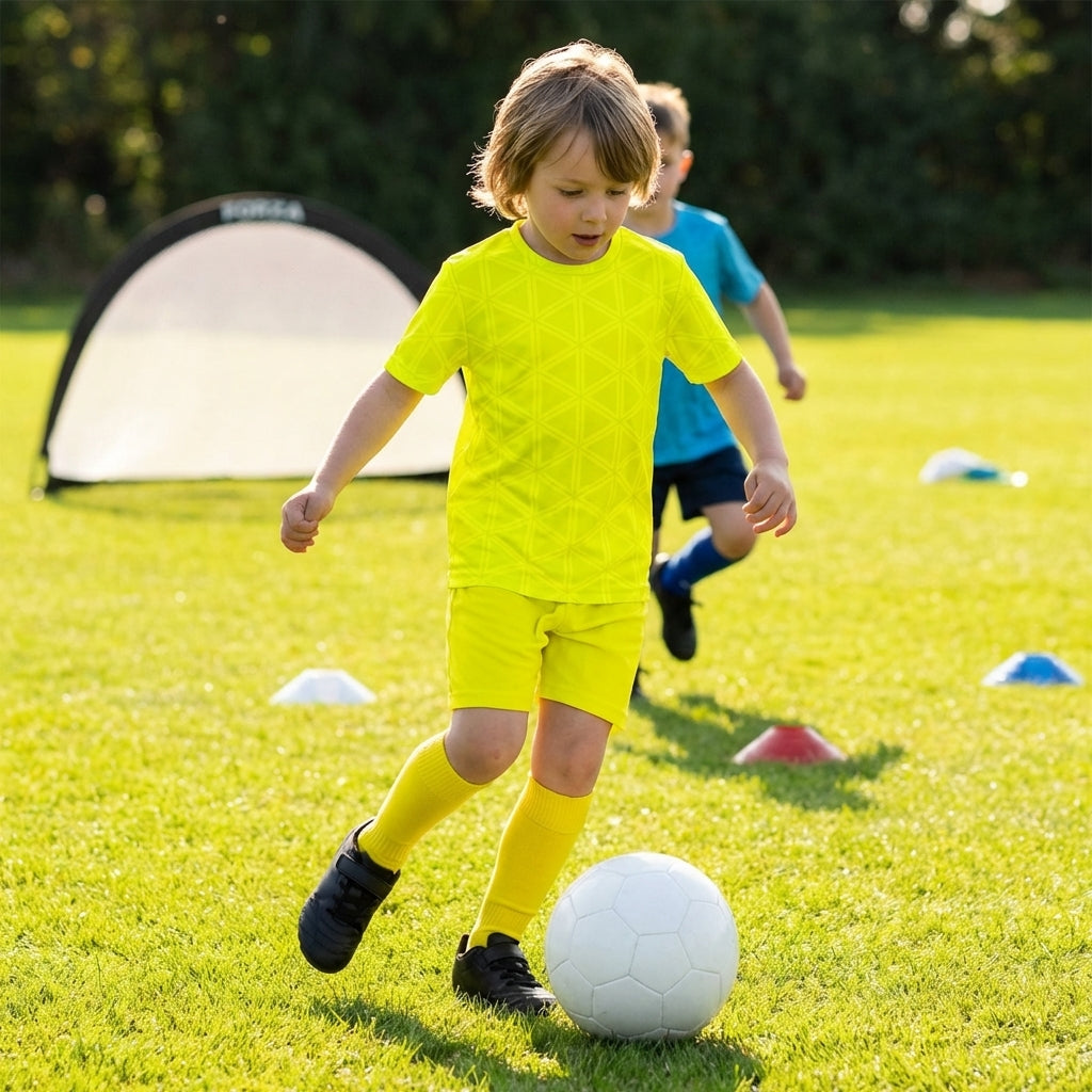 Kids' Football Shirts in vibrant colours for ages 5-14