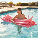 Colourful swimming pool noodles made from durable EVA foam