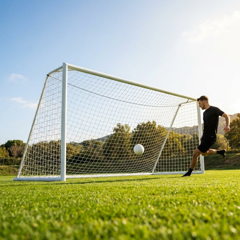8ft x 4ft aluminium football goal for junior matches