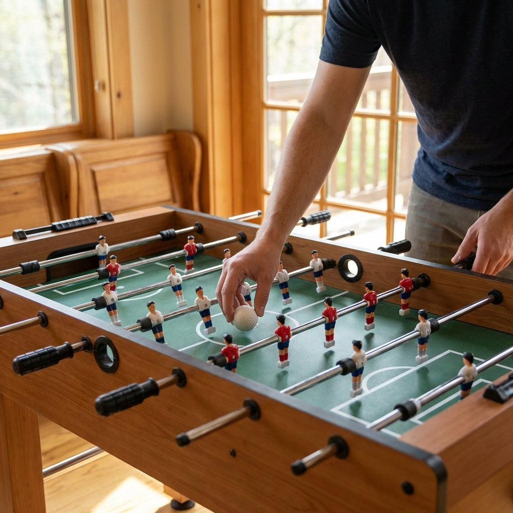 Table football spare parts, including legs and rods