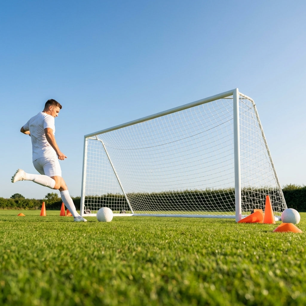 Aluminium football goal 24x8ft for outdoor matches