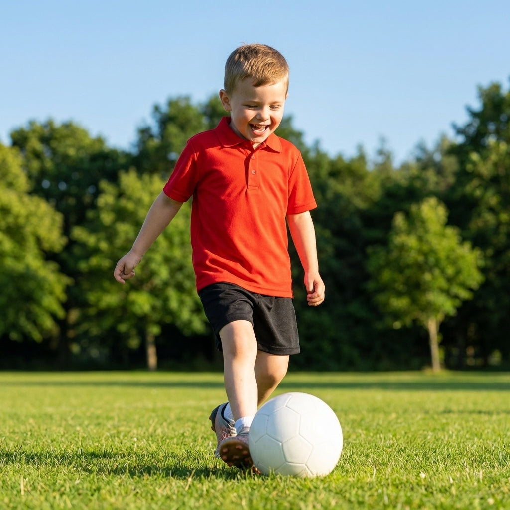 Kids' sports polo shirt in various colours for ages 5-10
