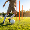 Slalom training poles available in 3ft and 6ft, made from shatterproof PVC