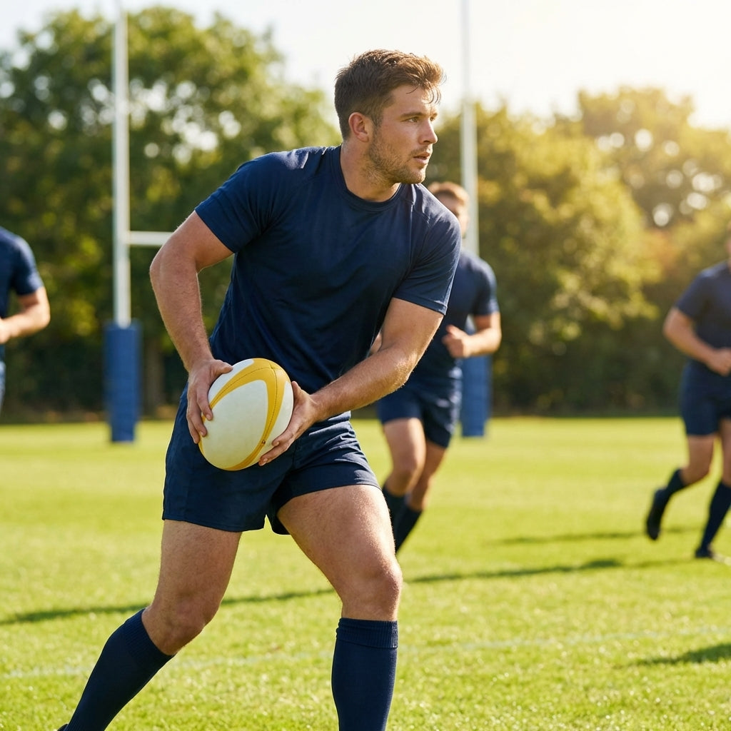 Rugby Match Balls with 3-Ply Exterior for League and Union Games