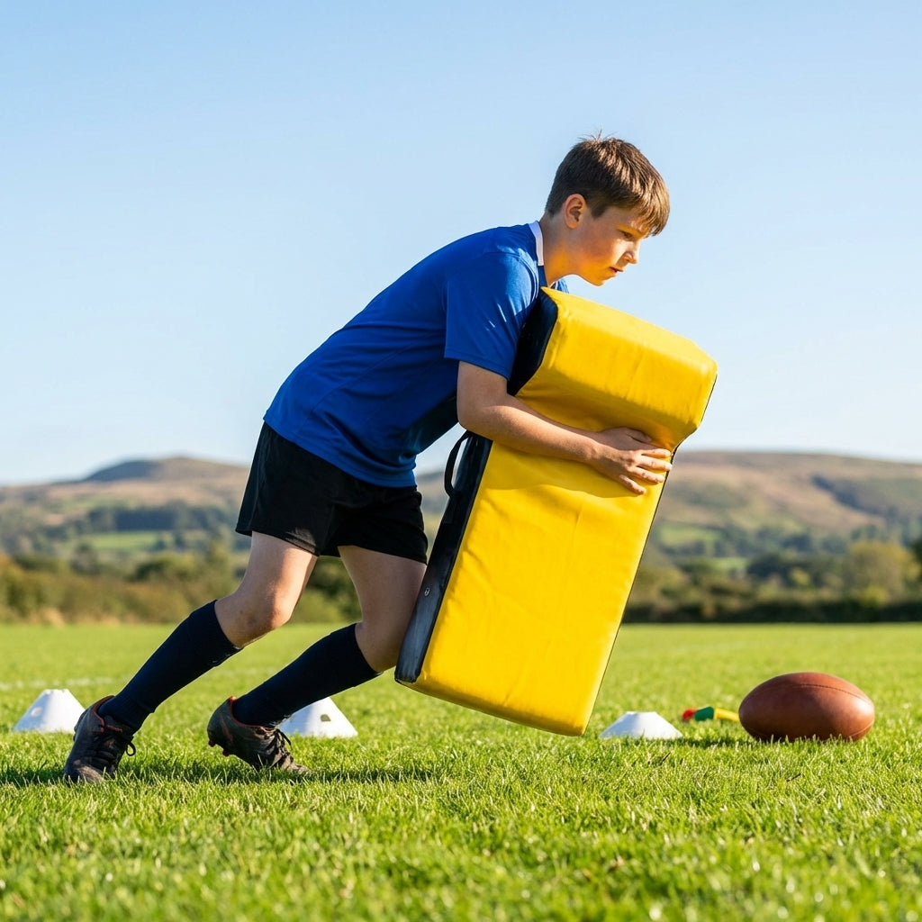 AFL Tackle Shield with yellow 600GSM PVC for sports training