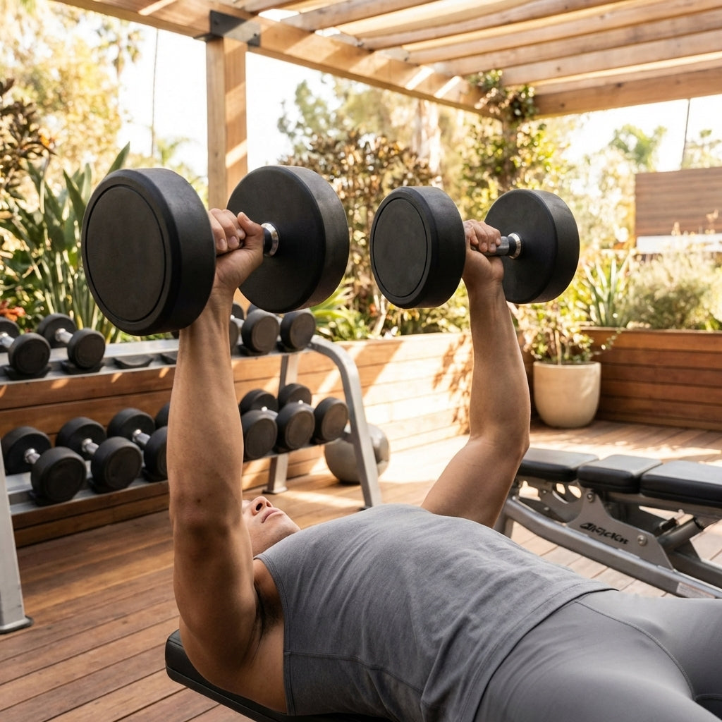 Urethane dumbbells with steel core, ideal for gyms