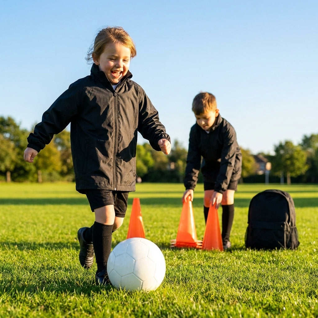 Kids' lightweight raincoat in multiple sizes for outdoor wear