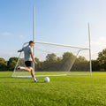 10x6ft aluminium football goal with HDPE net for sports clubs