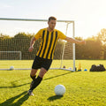 Men's Striped Football Shirt for Matches, Polyester