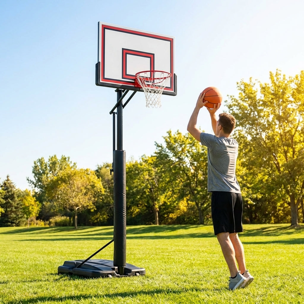 Adjustable Basketball Hoop with Portable System