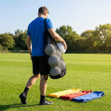 Football Tube Ball Bag in nylon and mesh for training and match use