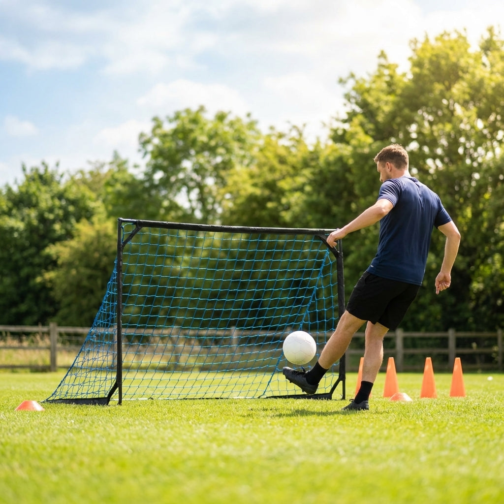Football goal net in multiple sizes and colours for clubs and gardens