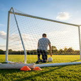 12 x 6ft football goal net made of HDPE for junior goals