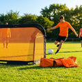Beach football goal with fluorescent net and aluminium frame