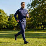 Men's quarter zip tracksuit in lightweight polyester
