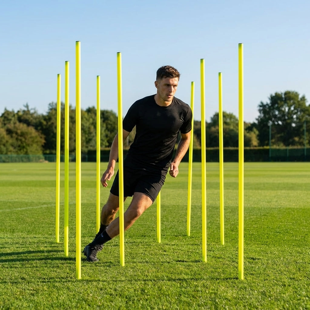 Slalom training poles in vibrant colours for agility training