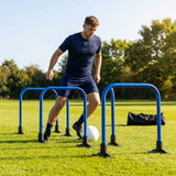 Football training passing arcs made of 34mm PVC