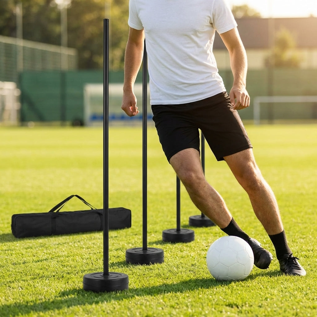 Slalom training poles in vibrant colours for sports practice