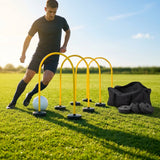 Football training passing arcs made of 34mm PVC