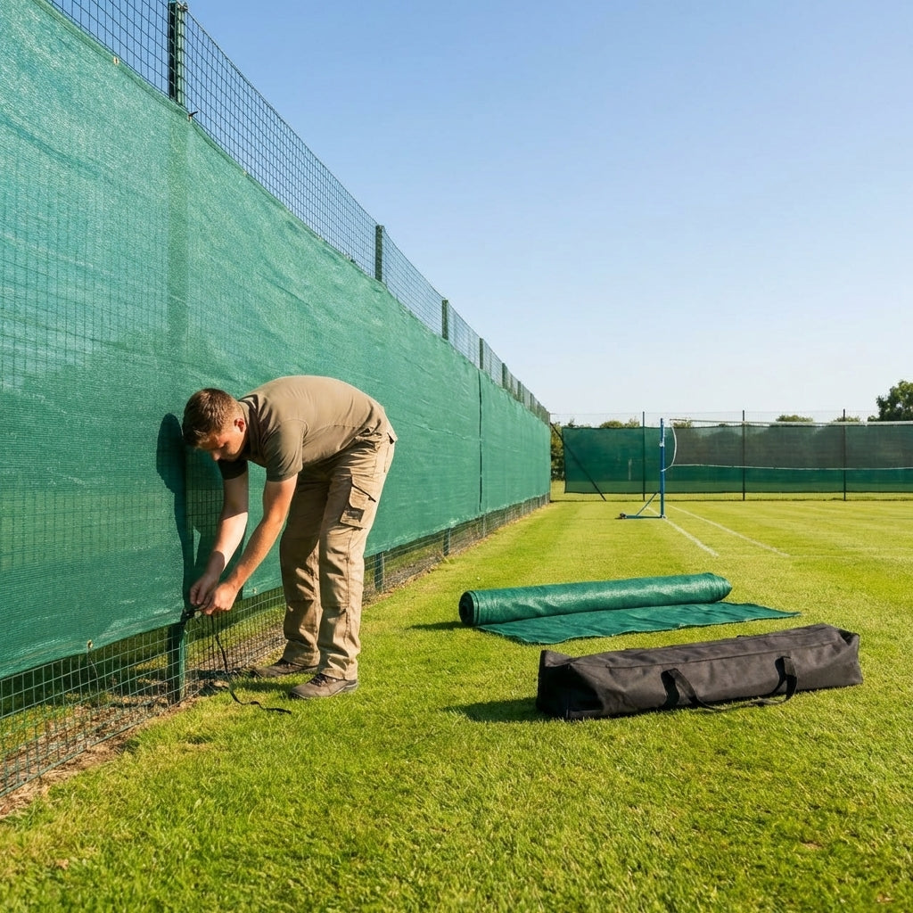 High-quality baseball outfield screen in black or green