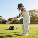 Junior cricket shirts in off-white made from 100% polyester