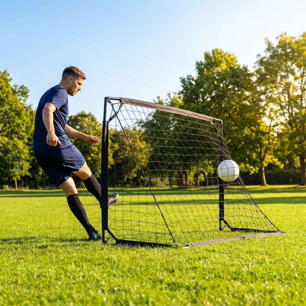 Aluminium Folding Football Goal in various sizes and colours, ideal for training and matches
