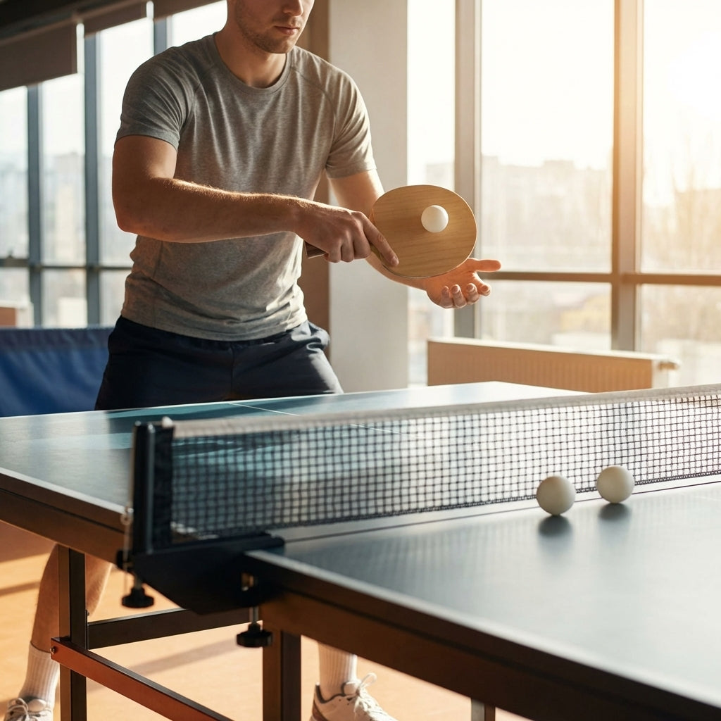 Table tennis balls in optic white for indoor and outdoor use