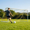 Multi-colour football goal nets for full-size goals
