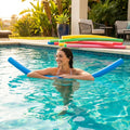 Colourful swimming pool noodles made from EVA foam