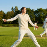 Women's Cricket Whites featuring 100% polyester for elite performance