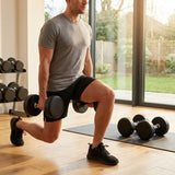 Urethane dumbbells with steel core, ideal for gyms