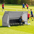 Portable team shelter in 10 colours with steel frame for sports events
