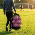 Football carry bag with 12 footballs, durable mesh