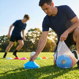 Mini flat disc markers in assorted colours for indoor and outdoor training