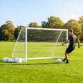 Beach football goal with fluorescent net and aluminium frame