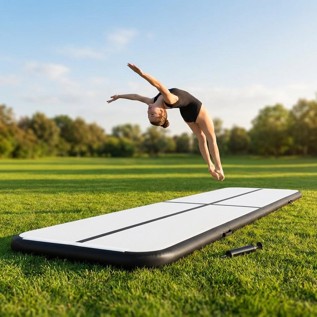 Inflatable Gymnastics Mats available in various sizes for home and gym use
