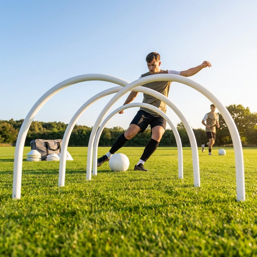 Football Training Passing Arcs, Fluorescent Yellow, High Tensile Plastic