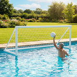 Durable uPVC water polo goal in various sizes for indoor and outdoor use
