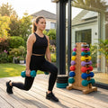 Neoprene dumbbells with non-slip coating for home and gym use