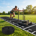 Numbered sprint track in green and black for gym and outdoor use
