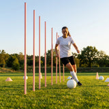 Slalom training poles in vibrant colours for agility training