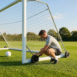 All-terrain football goal wheels for easy movement