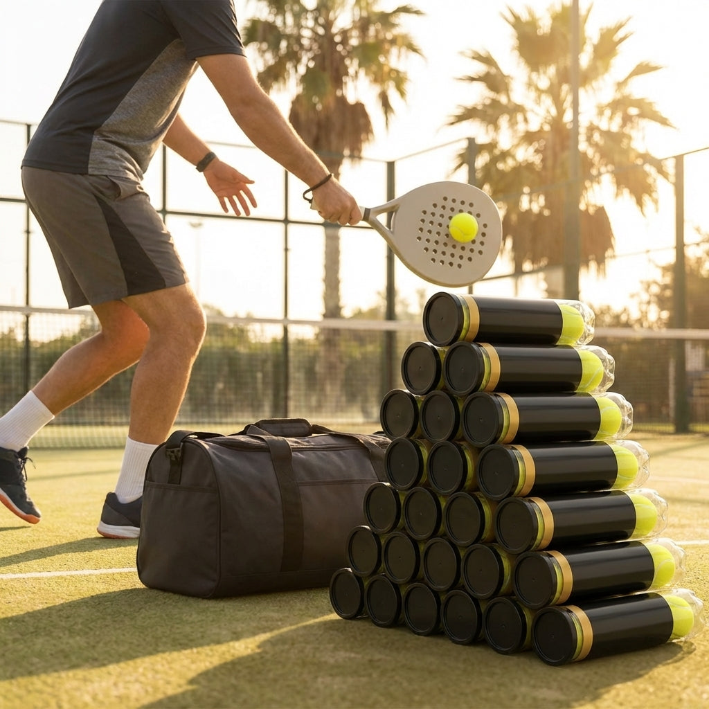 Professional padel balls with DuraCore and FluroFelt technology