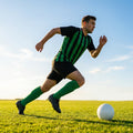 Men's Striped Football Shirt for Matches, Polyester
