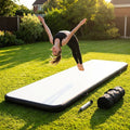 Inflatable gymnastics mat for home and gym use