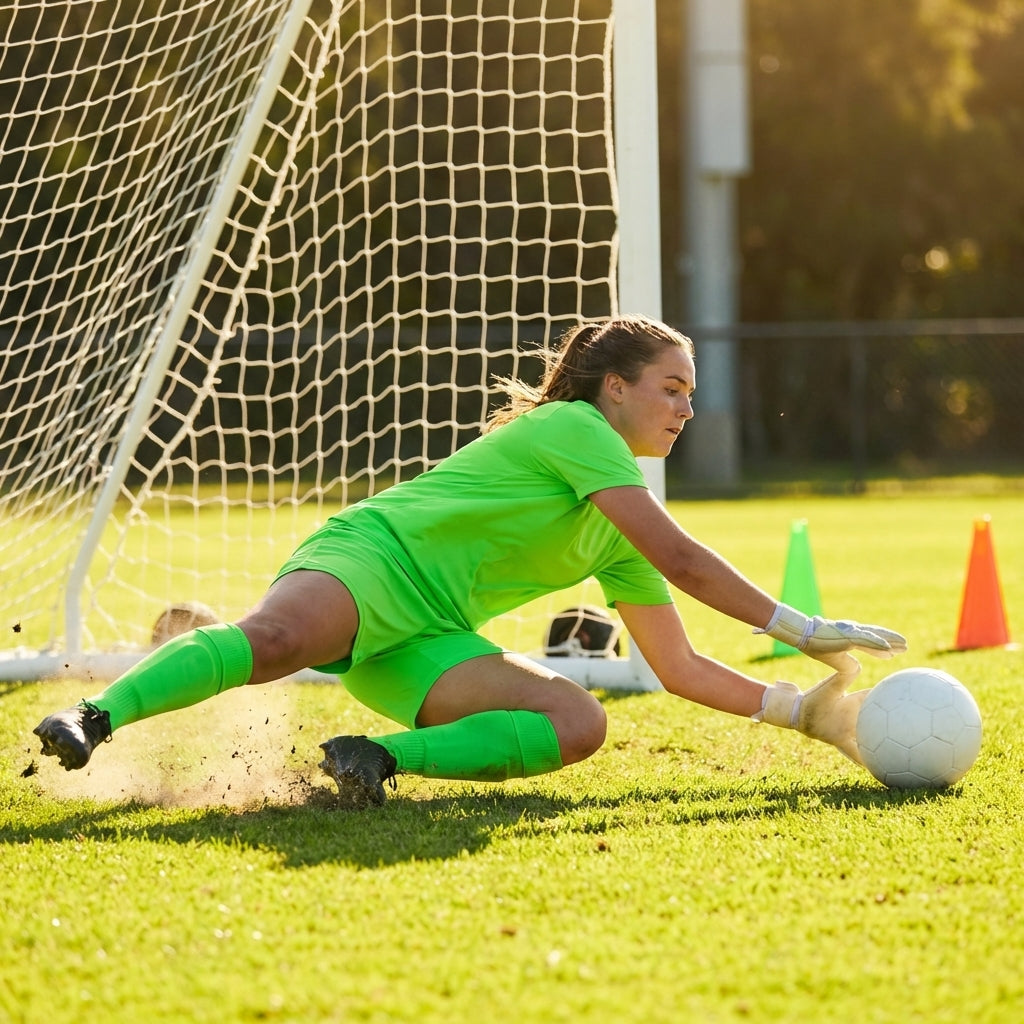 Women’s polyester goalkeeper shorts in vibrant colours